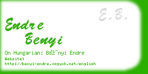 endre benyi business card